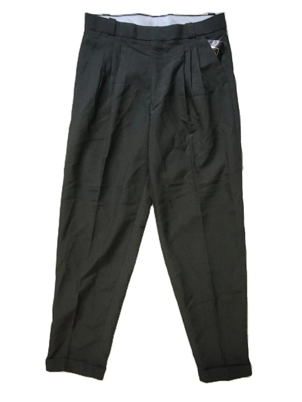 Artitec Men's 32x29 Black Pleated Dress Pants NEW Vintage High Waist Trousers
